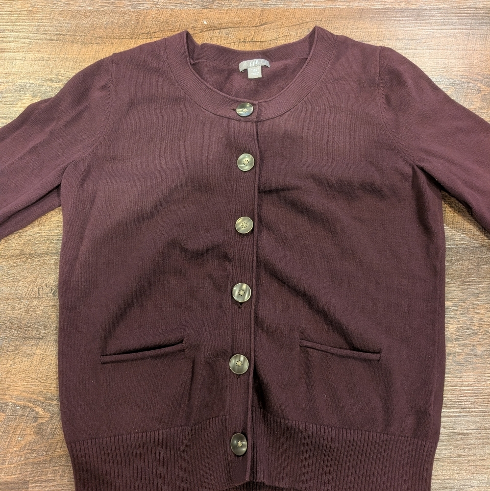 J.Jill Purple Cardigan